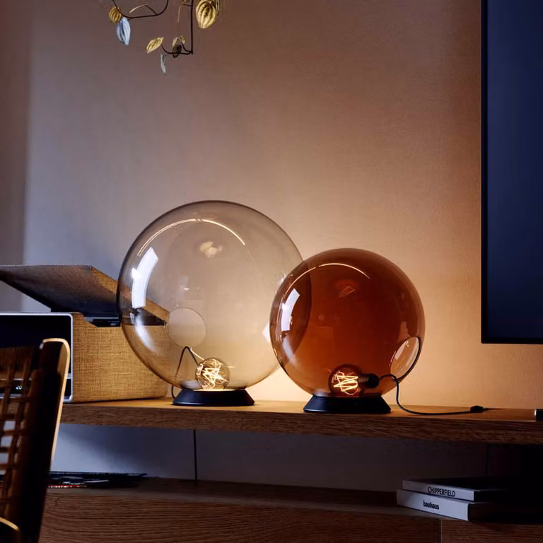 s.luce Orb lampada da tavolo a sfera in vetro Lampada da tavolo Lampada da camera da letto Lampada da corridoio