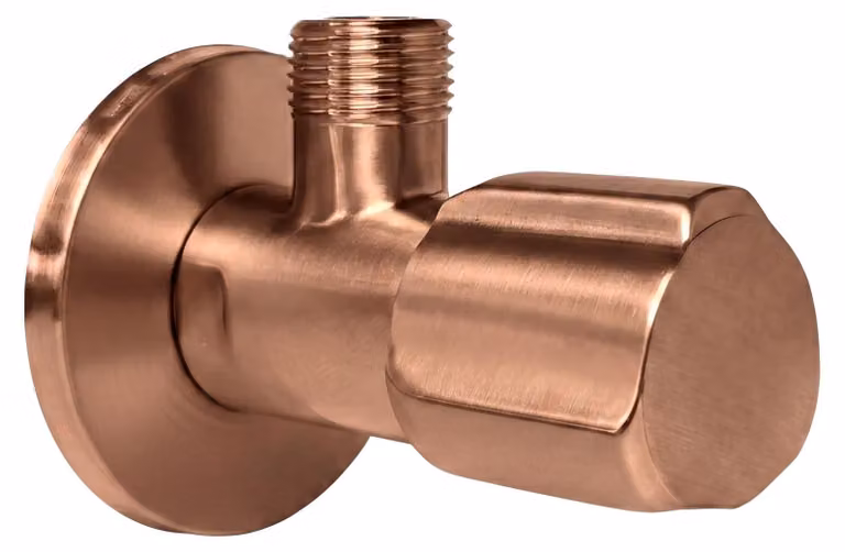 Rea Valvola Ad Angolo 02 1/2" X 3/8" Brush Copper