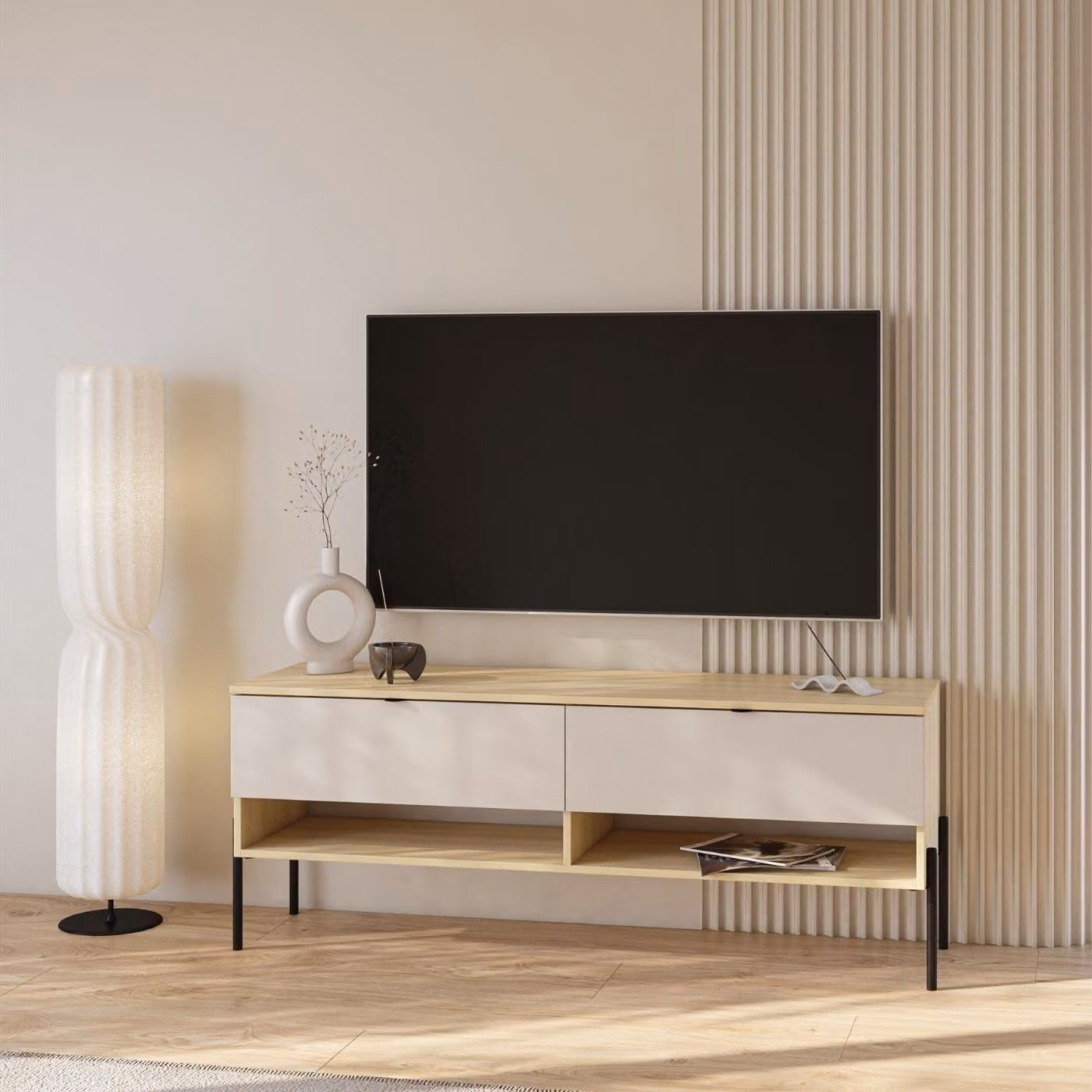 Mobile porta TV JAMIE - rovere/cashmere