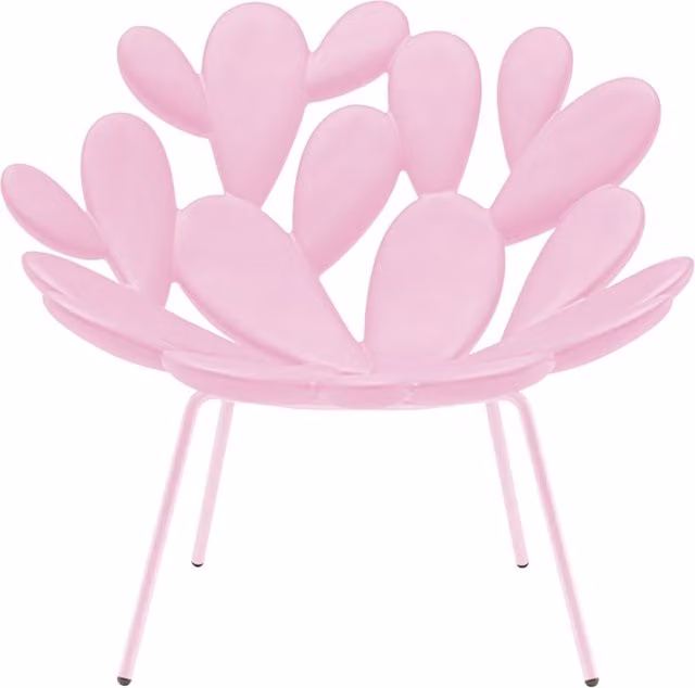 Poltrona in polietilene Qeeboo Filicudi rosa opaco