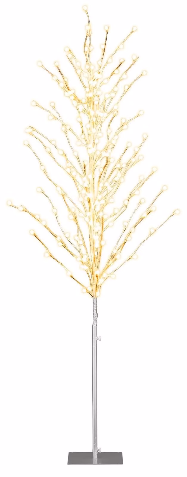 Betulla a LED da 186 cm con luci bianche calde