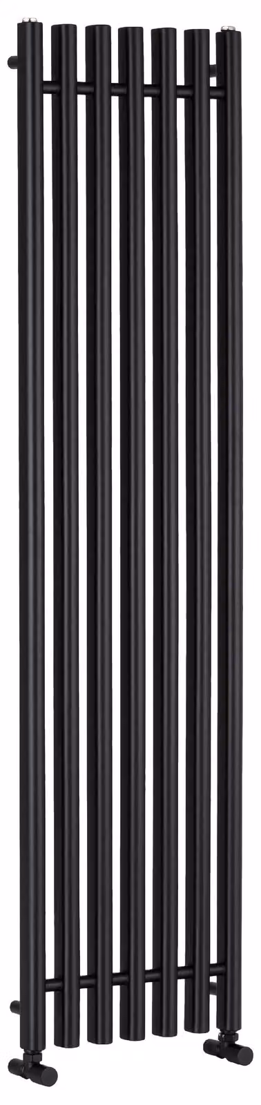 CERANO - Radiatore da bagno Valerio - collegamento laterale - 872 W - nero opaco - 1560 x 390 mm