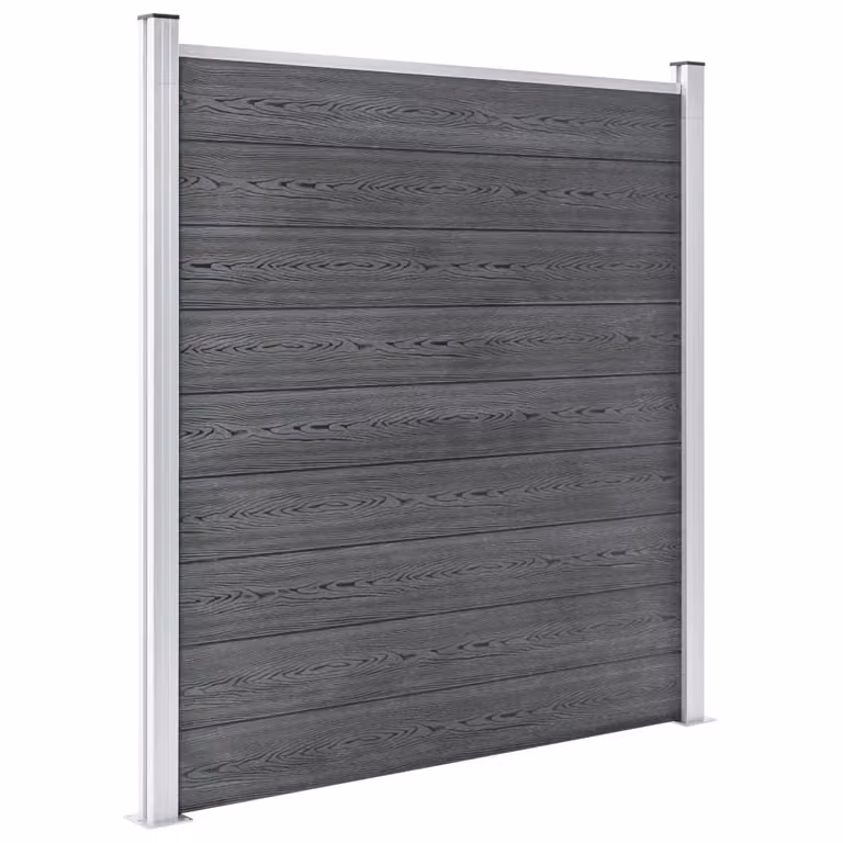 Recinzione da giardino WPC 699x186 cm grigio