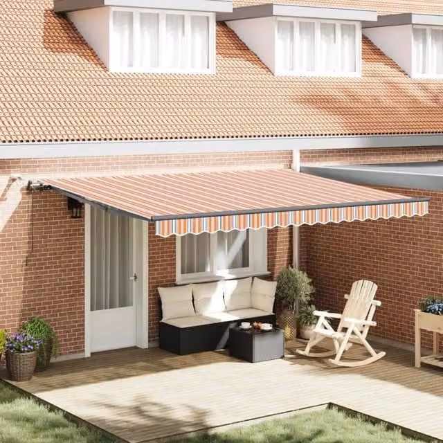 Tenda retrattile Multicolore 450 × 300 cm Poliestere 3330934