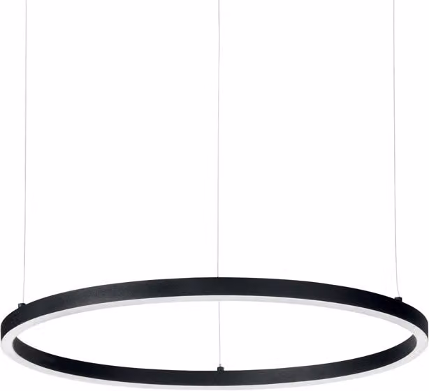 Lampada a sospensione moderna Oracle IDEAL LUX in alluminio e plastica, colore nero, con LED da 32W e luce bianco caldo 3000K