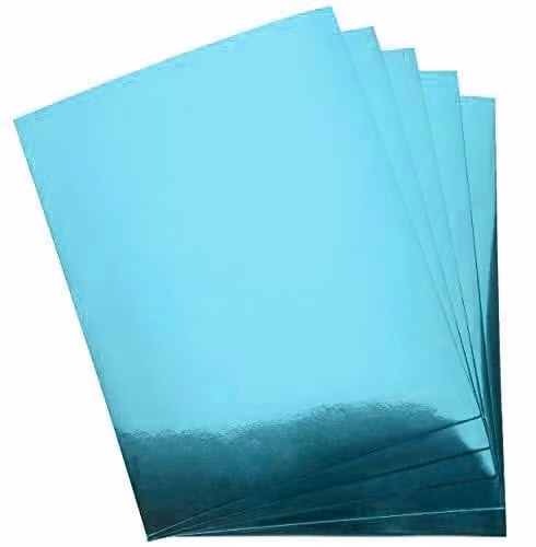 Carta metallizzata A4, 250 g/m², 20 fogli, azzurra