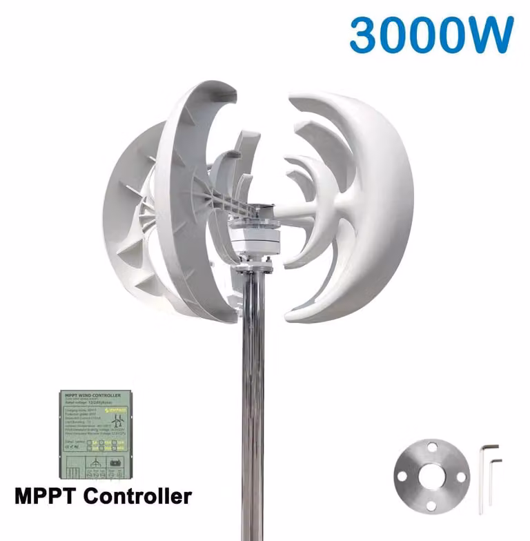 Generatore eolico verticale da 3000W - Turbina eolica verticale - Generatore eolico - Generatore di energia eolica