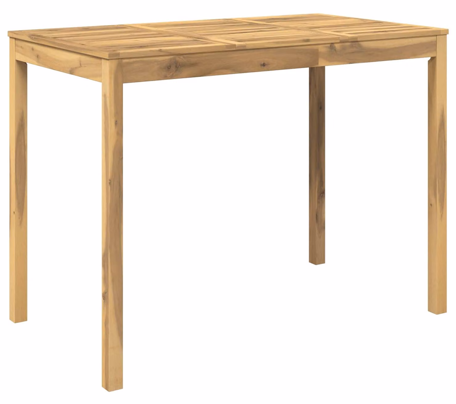 Tavolo da giardino, bianco, 141 x 80,5 x 105 cm, in legno massello di acacia