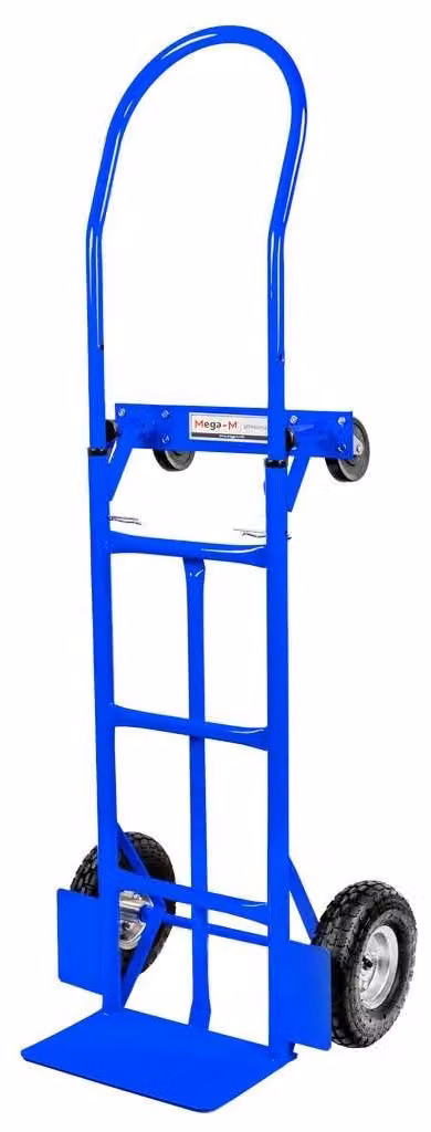 Carrello da trasporto 2-in-1, pieghevole - Capacità di carico: 250 kg - Acciaio legato - Colore: blu