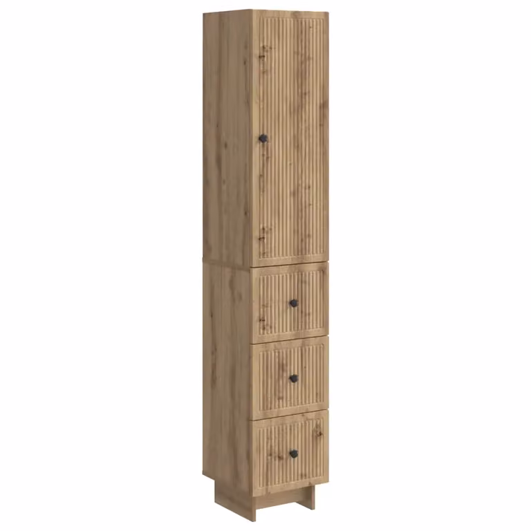 Set di 2 armadi moderni vidaXL in legno marrone con ante a battente e ripiani interni