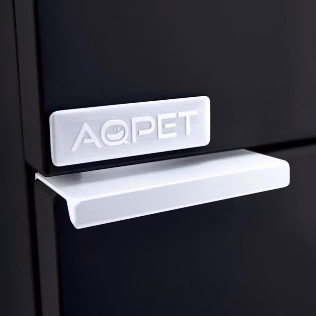 AqPet Cabinet 90 Supporto per Acquari in Legno Nero con Ante Soft-Close L 90 cm, P 50 cm, H 80 cm