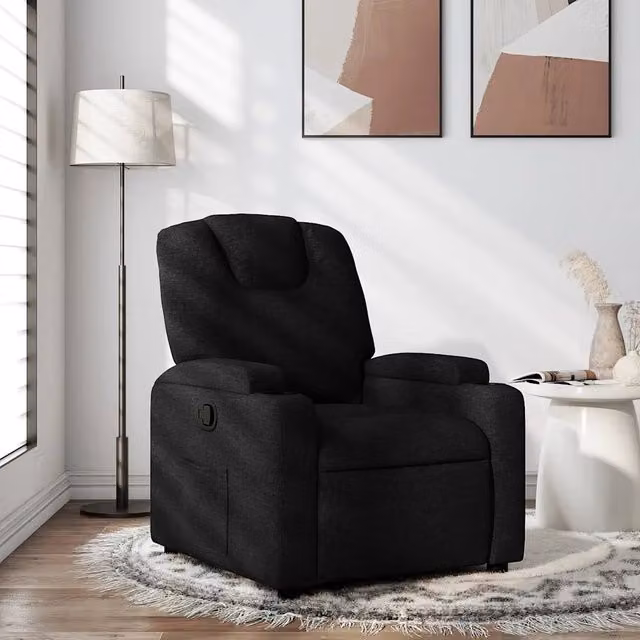 Divano Sedia-Poltrona reclinabile in tessuto nero 992731
