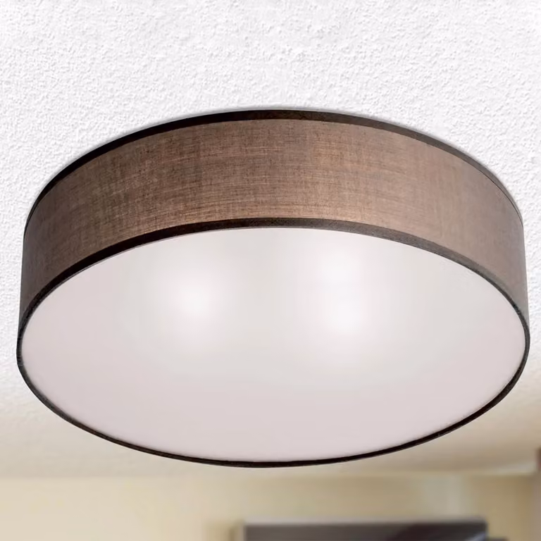 ORION Plafoniera soffitto Seda, dimmerabile, Marrone / Ruggine, Soggiorno / Sala da pranzo, Tessuto / Stoffa / Seta, Moderno, Plafoniera