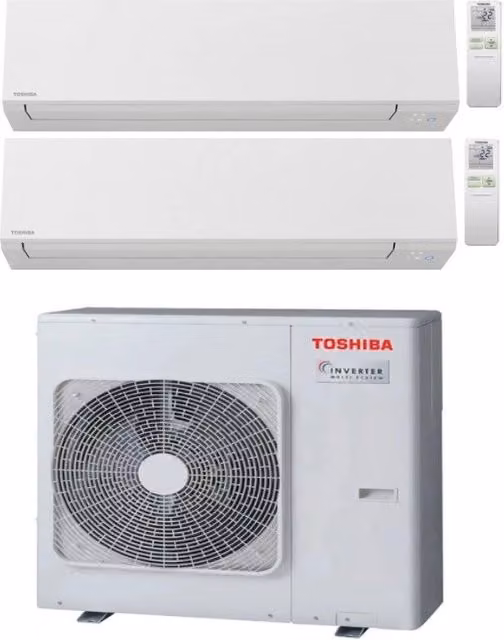 Condizionatore Dual Split Toshiba Shorai Edge Bianco 10+10 (9+9) con Wi-Fi Integrato e Controllo via App Classe Energetica A++