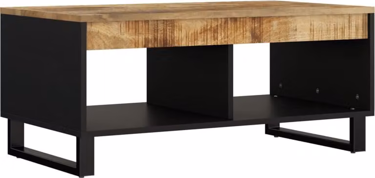 Tavolino da Salotto 90x50x40 cm in Legno Massello di Mango
