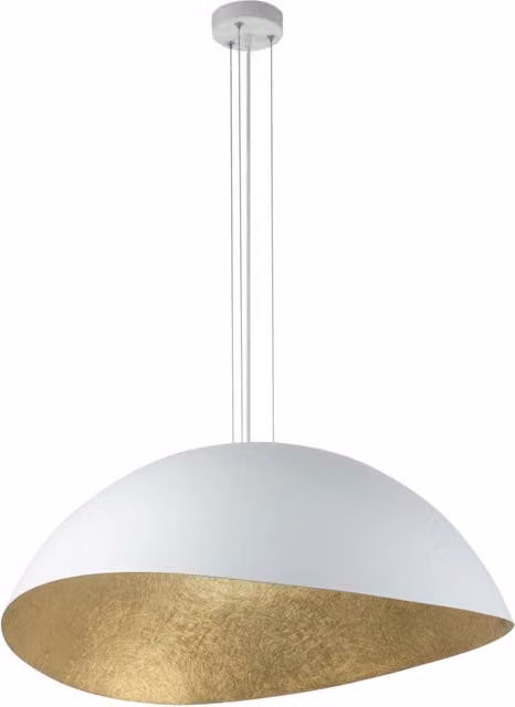 Lampada a sospensione Solaris bianco oro 89cm E27 Sigma