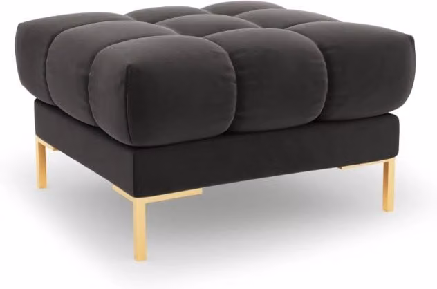 Cosmopolitan Design - Pouf "Bali" in velluto grigio scuro