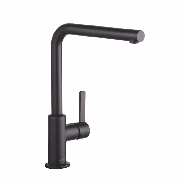 KLUDI L-LINE S Mitigeur monocommandé pour évier, Eco, levier fermé, bec pivotant, 408033975, 408033975