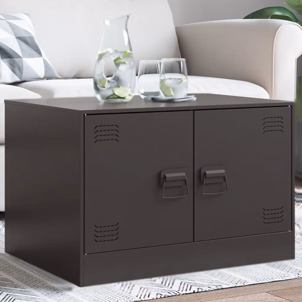 Maison Exclusive - Tavolino nero 67x50x44 cm in acciaio