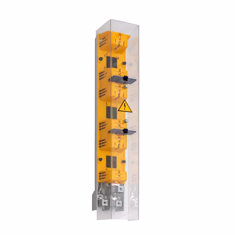 ABN NH-Sich-Leiste Gr. 2 690 V/400 A SWM, con morsetti V-D da 35-240 mm² e coperchio di collegamento EH232CAB