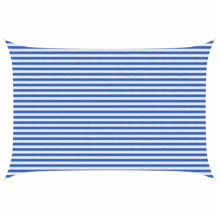 Telo Ombra Rettangolare vidaXL in HDPE Blu e Bianco 3 x 5 m