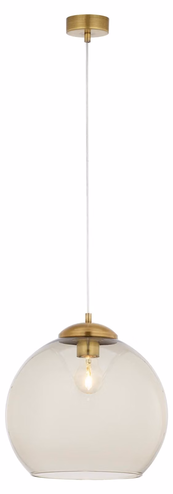 Lampada a sospensione ASTI in ottone, 1xE27x40W, vetro, dimensioni: 80x29x29 cm, IP20, Jupiter