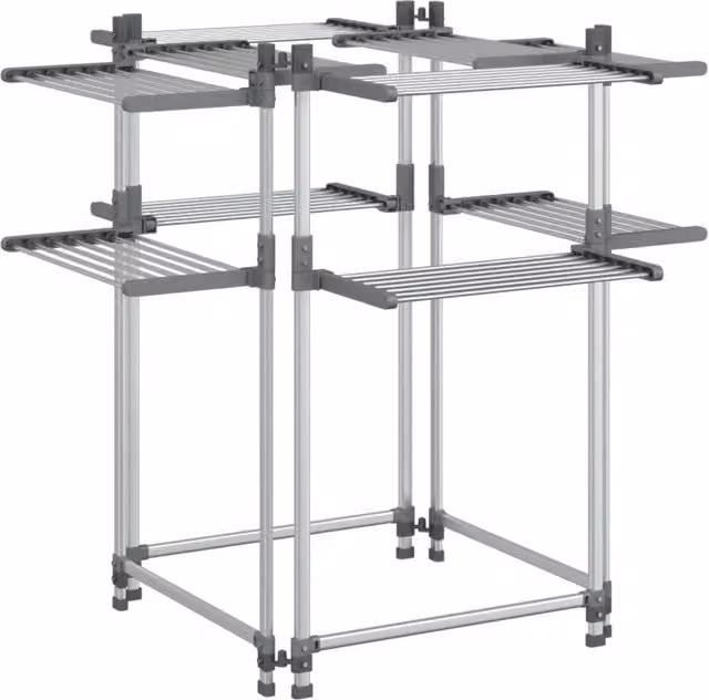 Stendibiancheria pieghevole in alluminio e plastica Design In, colore argento, L/P/H: 107 x 33 x 120 cm – 1