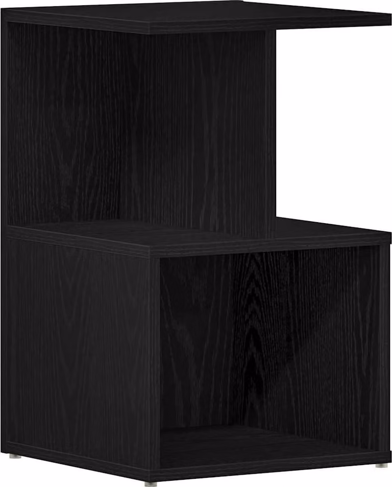 Armadio da Notte Rovere Nero 35 x 35 x 55 cm Legno multistrato