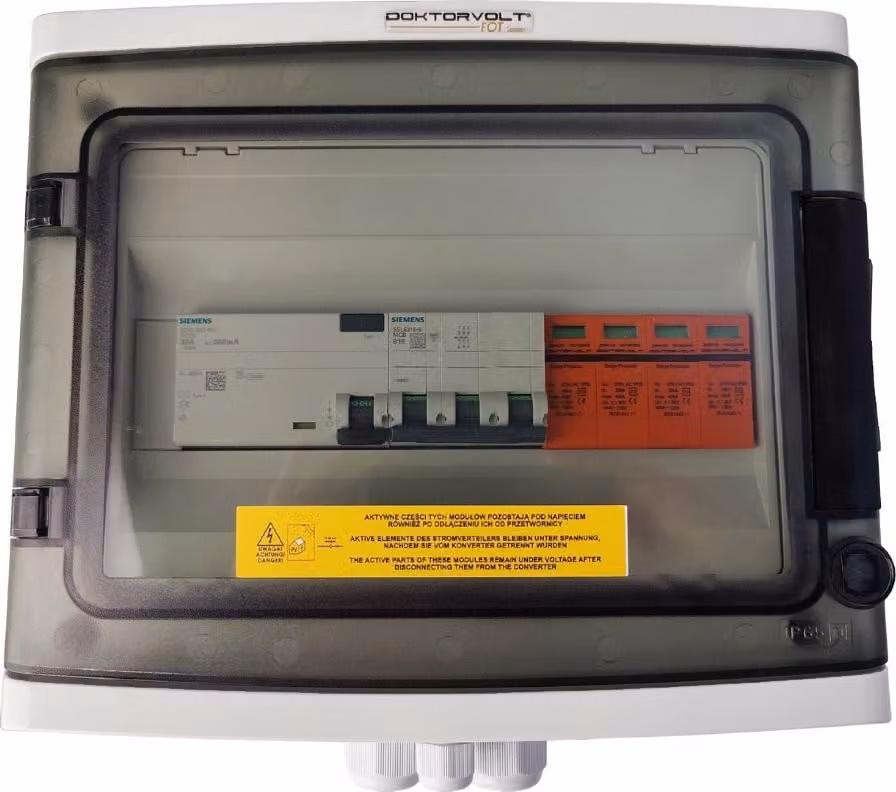 Doktorvolt Scatola di giunzione solare AC SIEMENS 3P B16A 25A 300mA Protezione da sovratensione fotovoltaica T2 0744