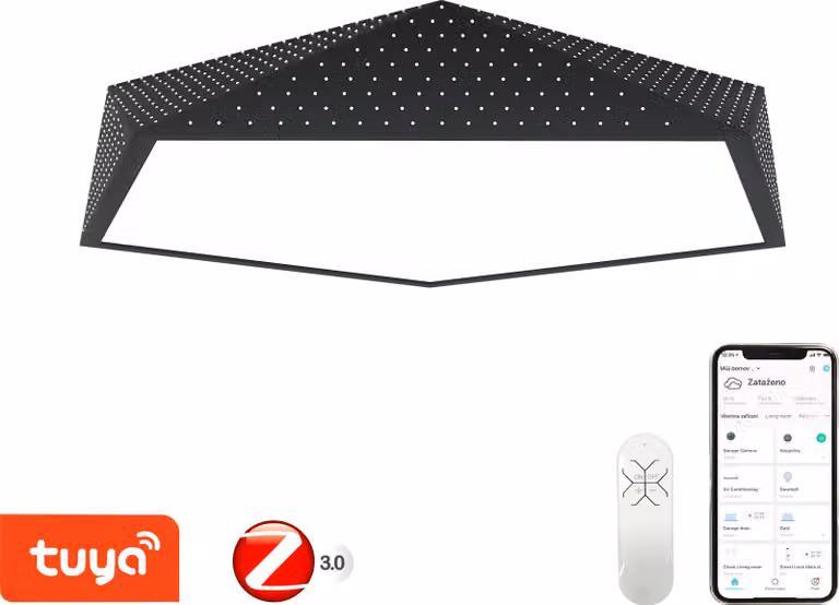 Immax NEO BRILIANT Plafoniera intelligente 80 cm 56W nero Zigbee 3.0