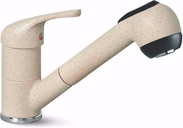 Rubinetto Miscelatore Cucina Monocomando con Doccetta Estraibile Apell AP20GO Granito Colore Beige
