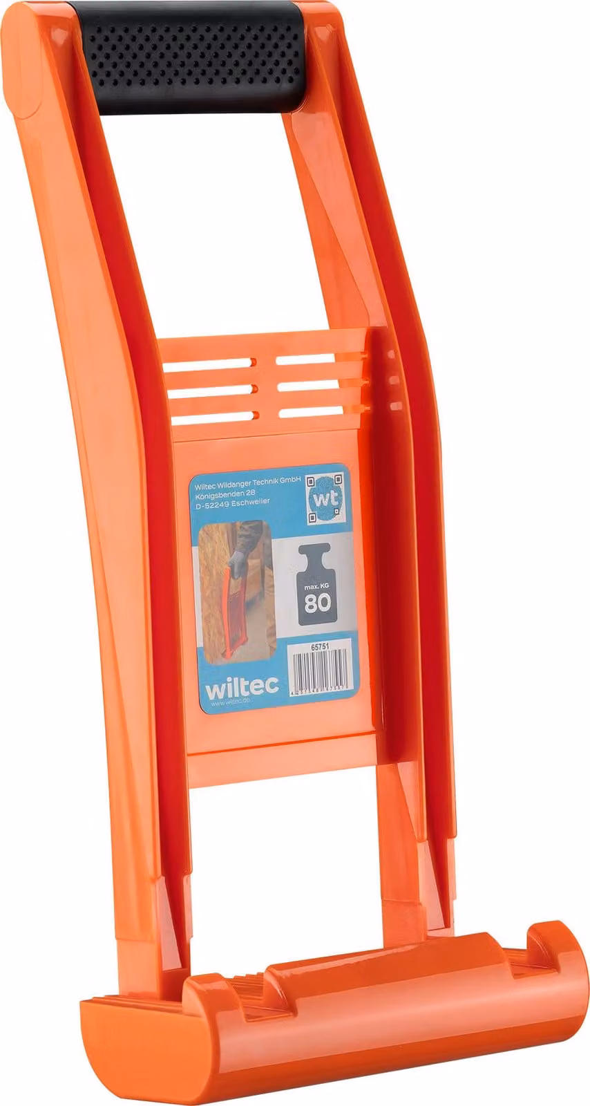Supporto per cartongesso Wiltec con maniglia di trasporto fino a max. 80 kg, ausilio per il trasporto di cartongesso