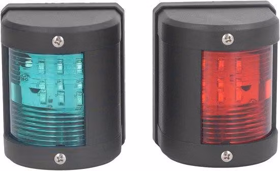 Set di luci di navigazione a LED con luci verdi e rosse per una maggiore visibilità in mare - Luci di navigazione ad alta visibilità per imbarcazioni