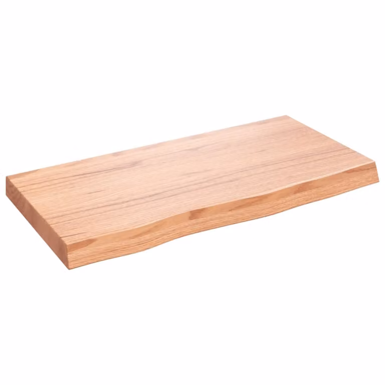 Piano Bagno Marrone 80x40x(2-6) cm Legno Massello Trattato