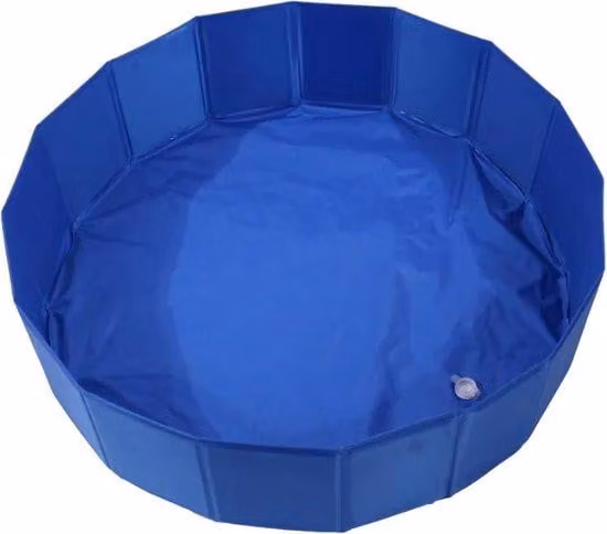 Vasca da bagno per cani - grande - Vasca da bagno per cani per bambini - PVC - per cani grandi e piccoli - pieghevole - Vasca per l'acqua - Vasca da bagno - Serbatoio per l'acqua per cani - 80 x 20 cm - blu
