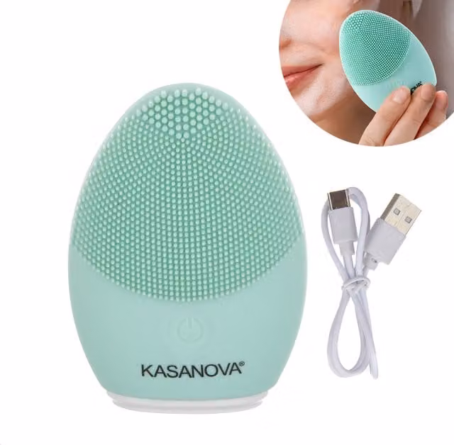 Spazzola per la pulizia del viso sonica ricaricabile Kasanova colore turquoise