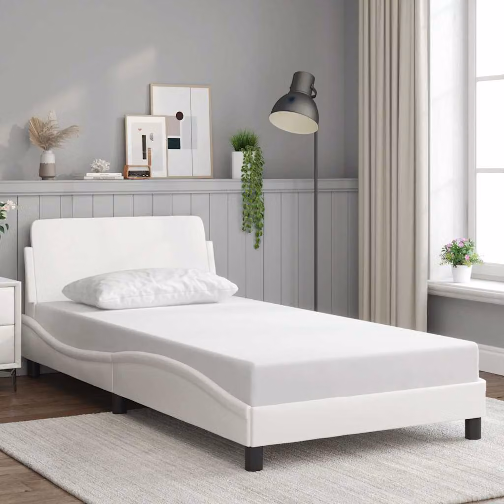 vidaXL Giroletto Dover Bianco in Similpelle L/P: 100 x 200 cm