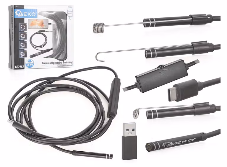 Telecamera di ispezione per endoscopio auto 2 m,con telecamera 5.5 mm e port USB-C