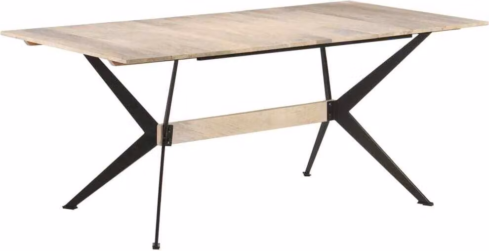 vidaXL Tavolo da pranzo 180x90x76 cm in legno massiccio di mango - Tavolo da pranzo - Tavoli da pranzo - Tavolo da pranzo di legno - Tavoli da pranzo di legno