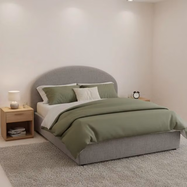 Letto Acy Talamo Italia Piazza e Mezza con Materasso Incluso, Grigio, L/P/H: 120 x 200 x 35 cm – 1