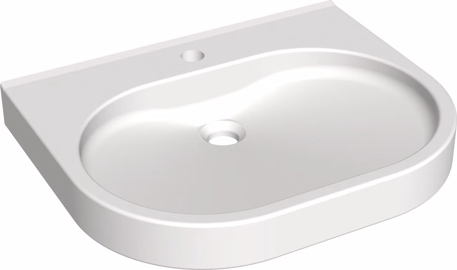 Lavabo KWC AR, VARIUScare, MIRANIT, 550x120x450 mm, privo di barriere architettoniche