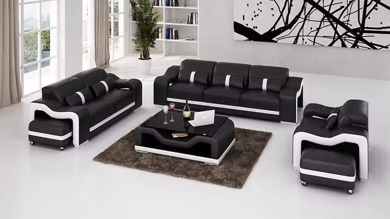 Sofagarnitur Moderne Couch Sofa Sitz 3+1+1 Komplett Garnitur Set Wohnzimmer