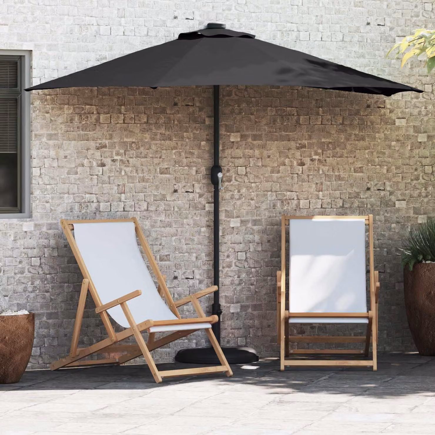 Maison Exclusive - Ombrellone da giardino, dimensioni 294 x 150 x 224 cm, realizzato in poliestere e acciaio