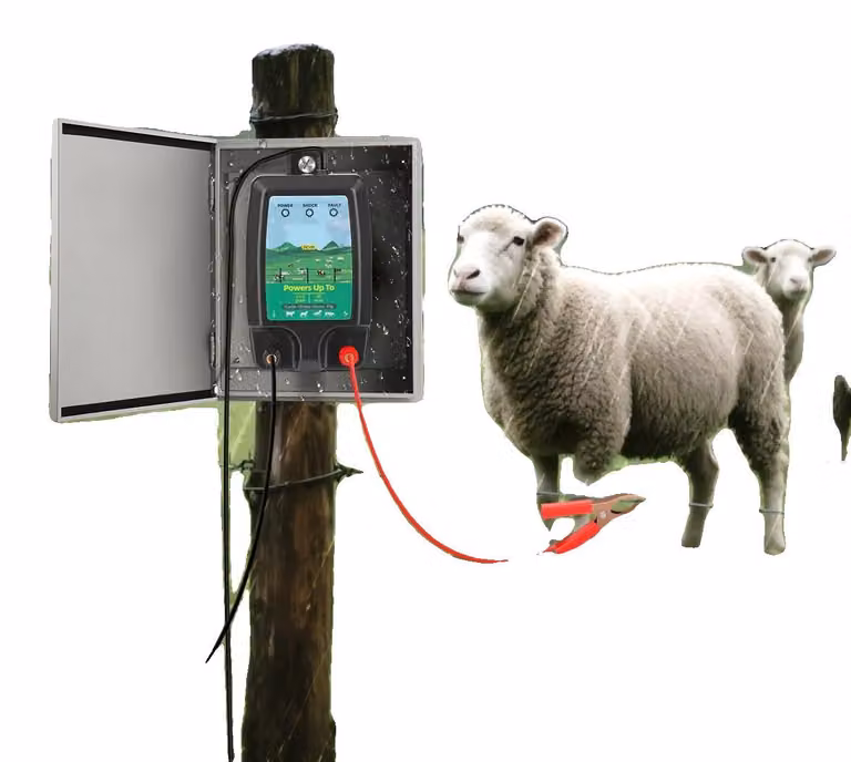 Dispositivo di alimentazione per recinzioni elettrificate, potenza di uscita 1,5-2J, raggio di controllo 10 km, alimentazione 220-230V AC, 12V DC, compatibile con energia solare