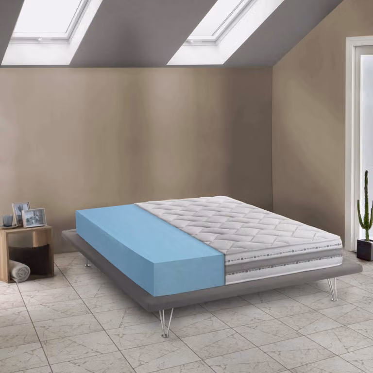 Talamo Italia Materasso Piazza e Mezza Avanti 120x190x21h cm Bianco, Sfoderabile Grado Rigidità 5/5  Italy