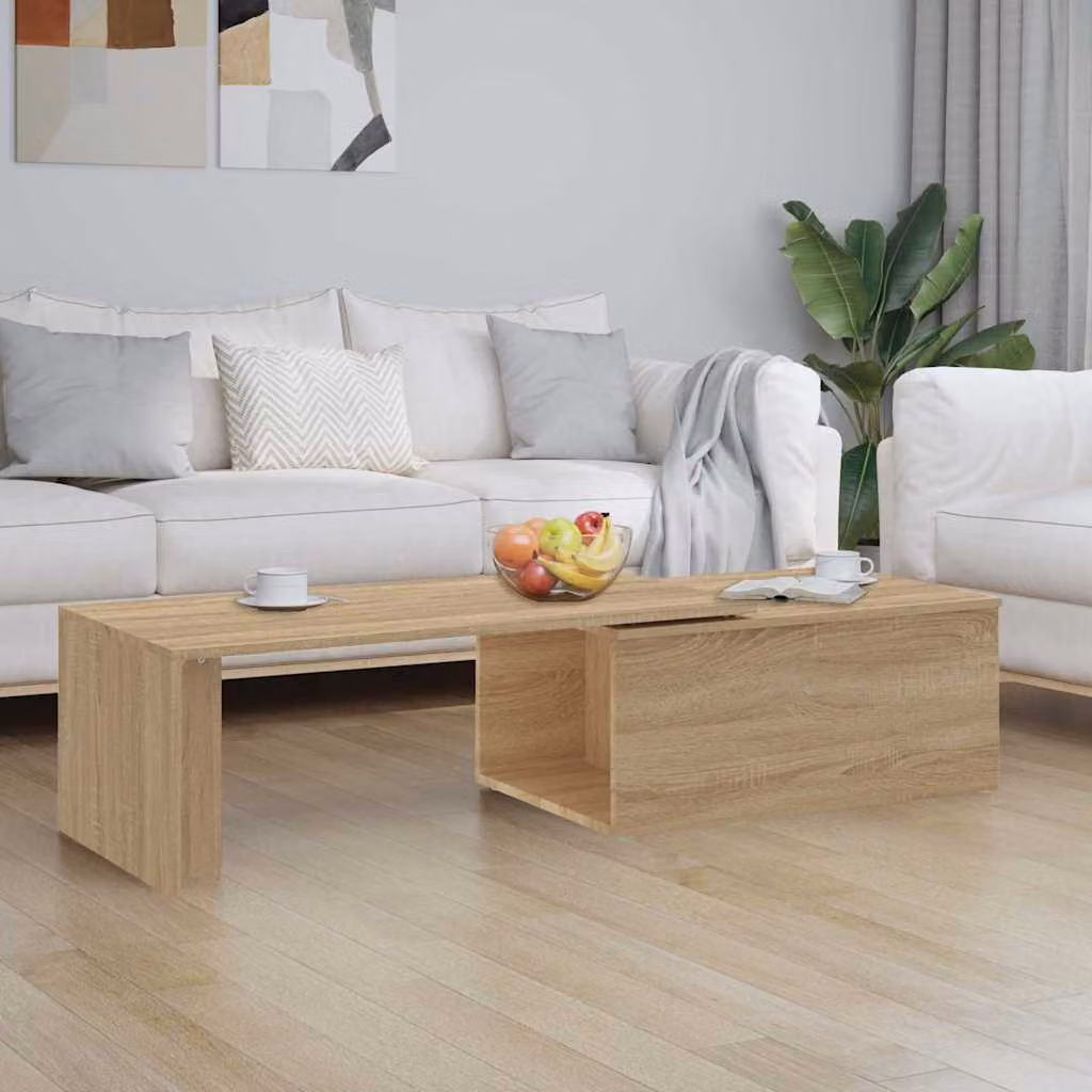 vidaXL Tavolino da Salotto Moderno in Legno Rovere, L 150 x P 50 x H 35 cm