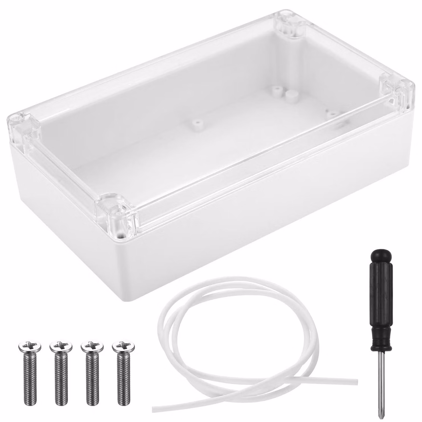 Contenitore elettronico - Scatola impermeabile IP65 - Realizzata in plastica con coperchio trasparente