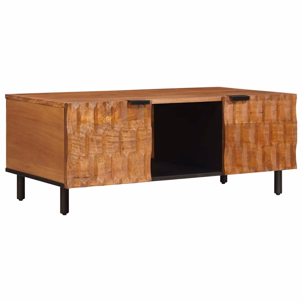 Tavolino da salotto moderno vidaXL in legno di mango marrone L: 100 cm, P: 54 cm, H: 40 cm