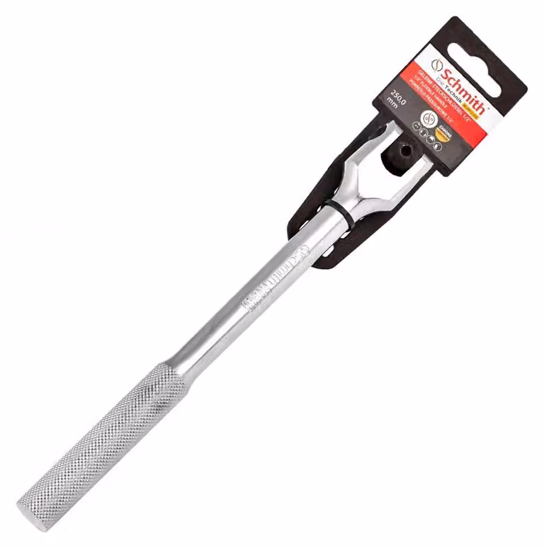 Schmith, chiave a cricchetto da 1/2", 380 mm, PRO, acciaio CrV, per dadi e bulloni, accessorio per utensili da officina, adattatore per inserti a bussola