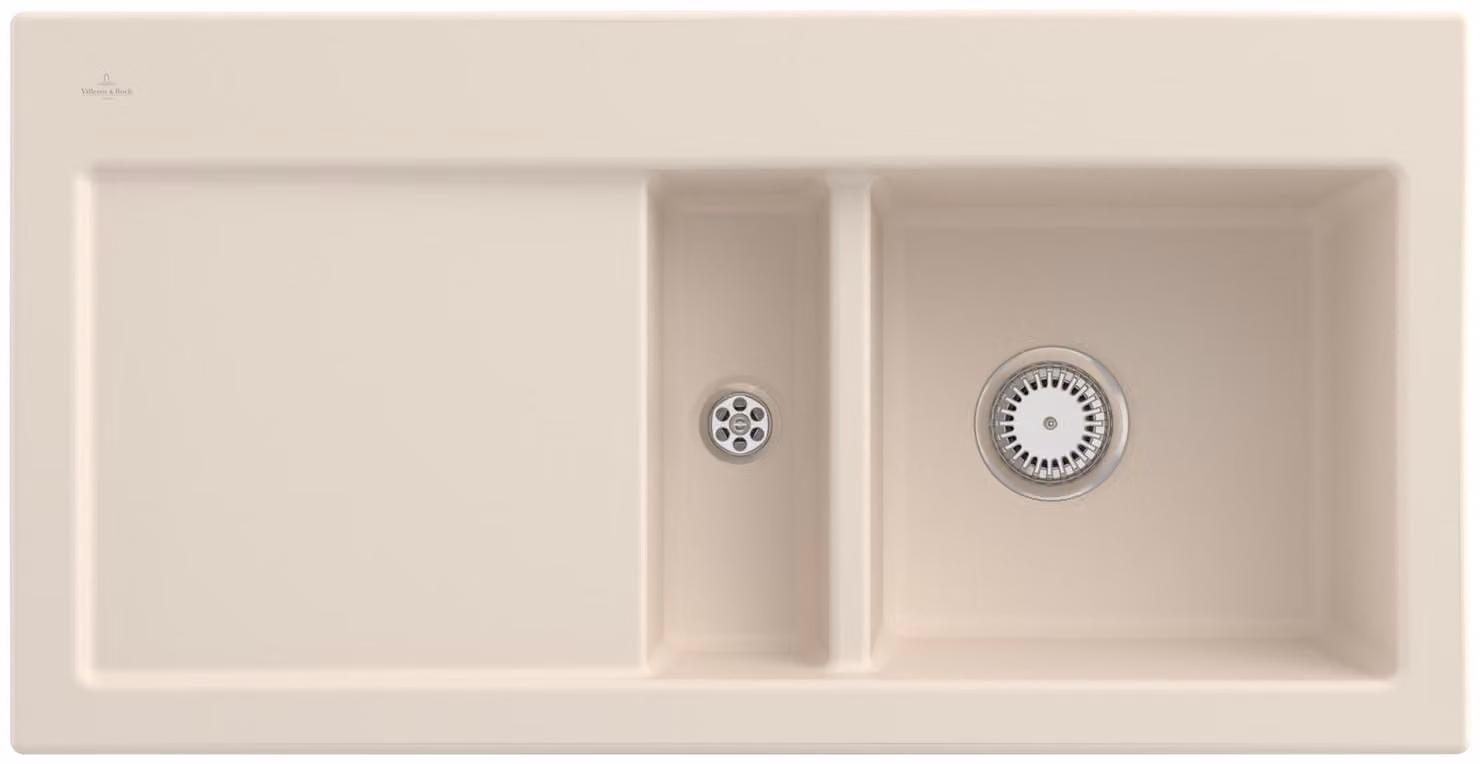 Lavello da cucina Villeroy&Boch, lavello da cucina Subway 60 Ivory 1000x510mm, larghezza base 60cm